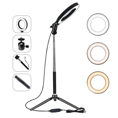 Tripod stand dimmable led rings light