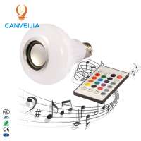 New! E27 12 watt Smart RGB Wireless Bluetooth Speaker music playing Bulb Dimmable LED bulb light with remote control