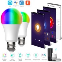 2020 hot selling Tuya Google assistant Alexa 9W wifi rgb e26 e27 dimmable smd lights raw material lamp home led smart bulb